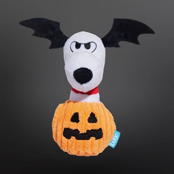 NEW Bark Box Plush Snoopy Halloween Fall The Amazing BatDog Crinkle Thrasher Toy - Picture 2 of 2